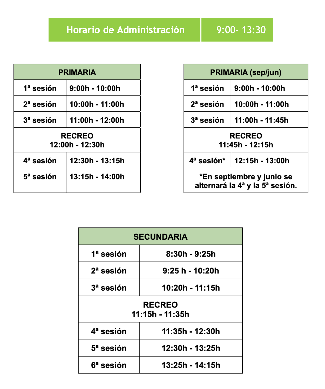 HORARIO CURSO 26-27 HORARIO CURSO 26-27